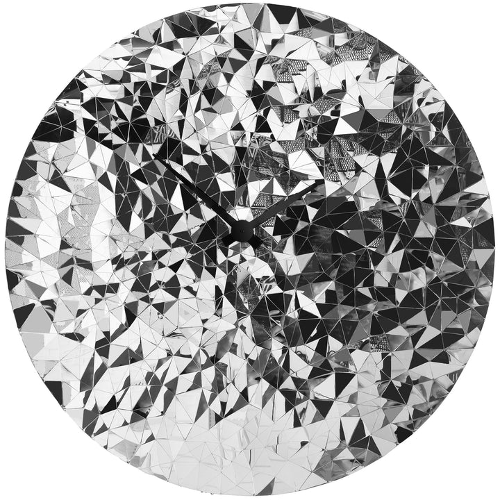 NeXtime Stainless Steel Fragment Wall Clock Chrome 80cm 573331 1