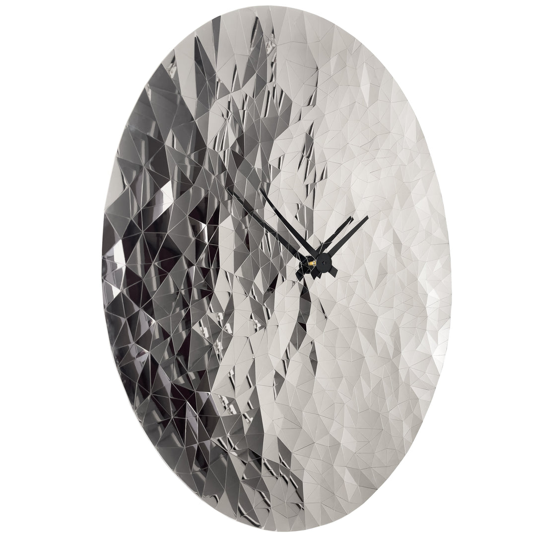 NeXtime Stainless Steel Fragment Wall Clock Chrome 80cm 573331 2