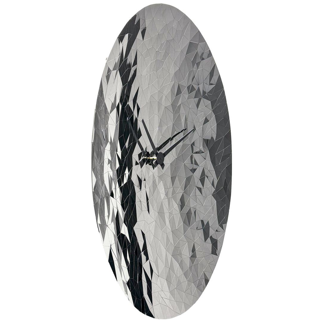 NeXtime Stainless Steel Fragment Wall Clock Chrome 80cm 573331 3