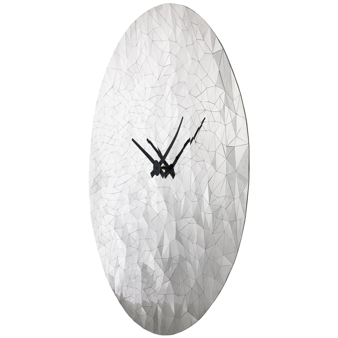 NeXtime Stainless Steel Fragment Wall Clock Chrome 80cm 573331 5