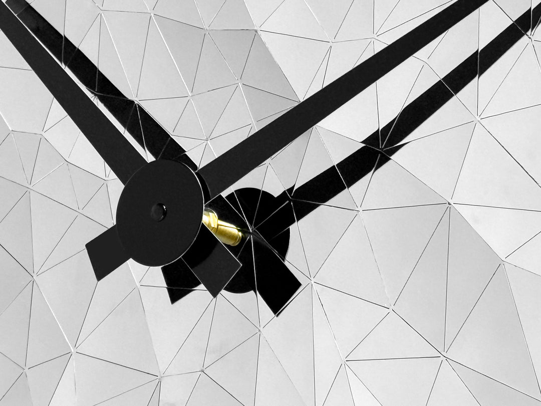 NeXtime Stainless Steel Fragment Wall Clock Chrome 80cm 573331 6