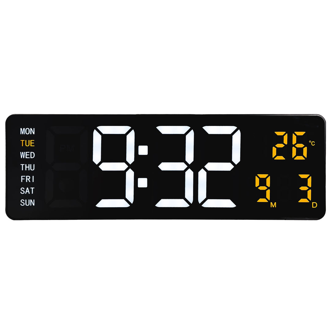 NeXtime Super Digi USB Powered Digital Wall Desk Clock Black 39cm 573322 1