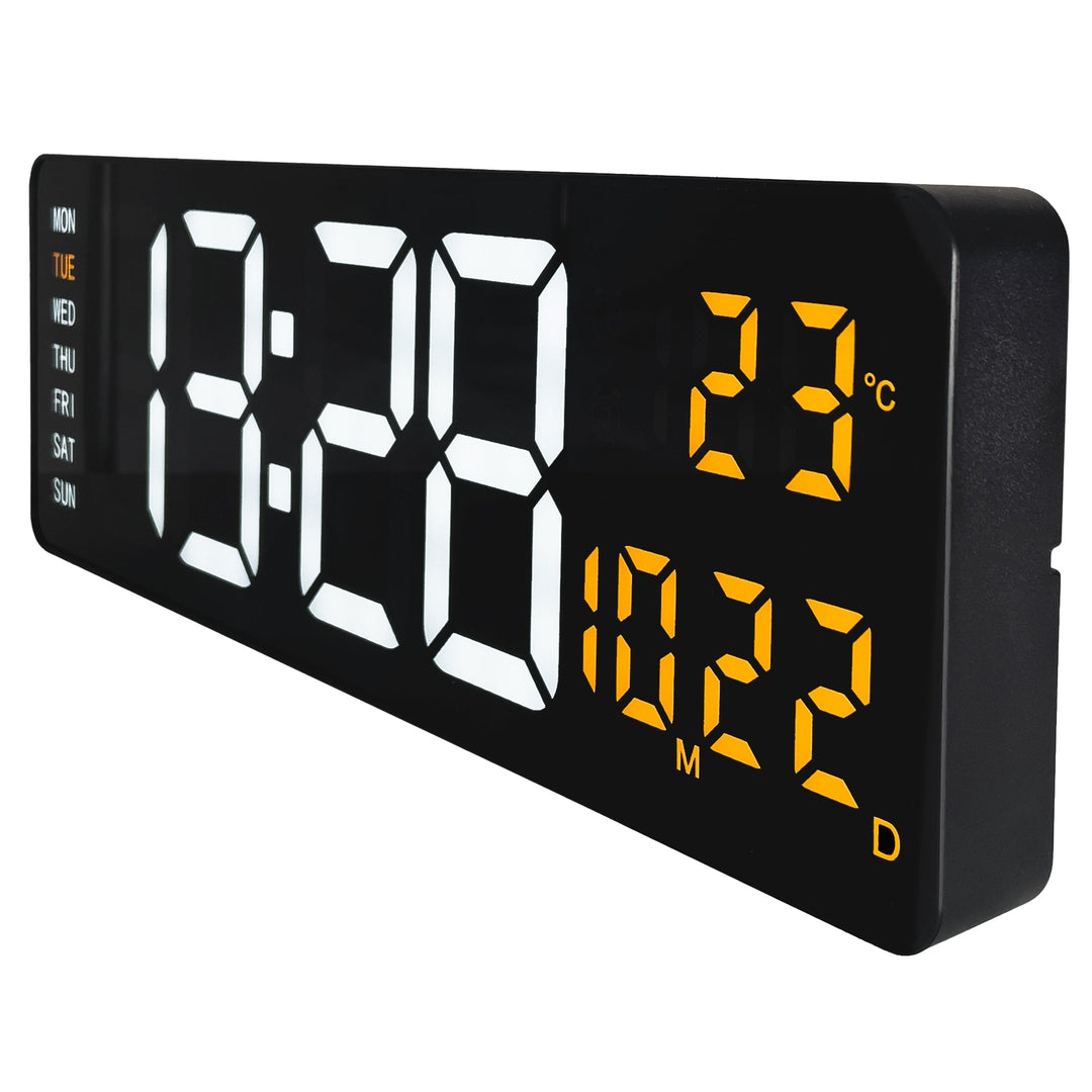 NeXtime Super Digi USB Powered Digital Wall Desk Clock Black 39cm 573322 3