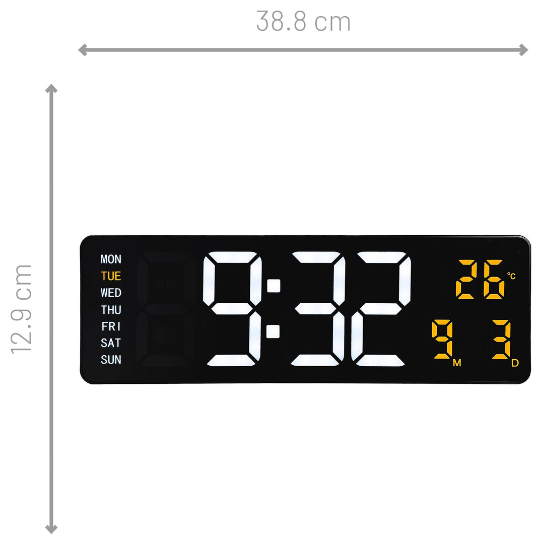 NeXtime Super Digi USB Powered Digital Wall Desk Clock Black 39cm 573322 4