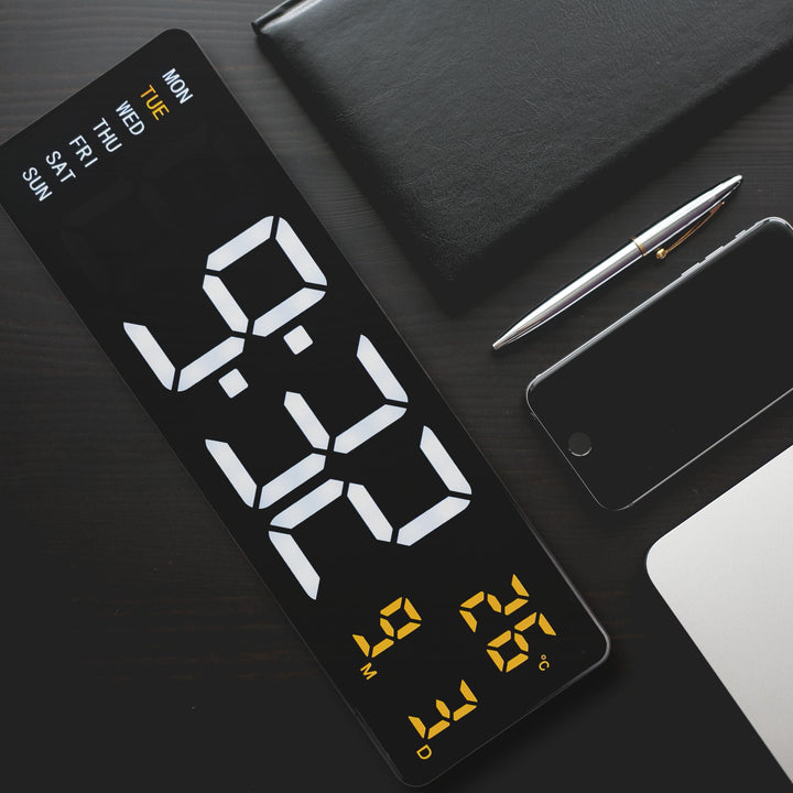 NeXtime Super Digi USB Powered Digital Wall Desk Clock Black 39cm 573322 9