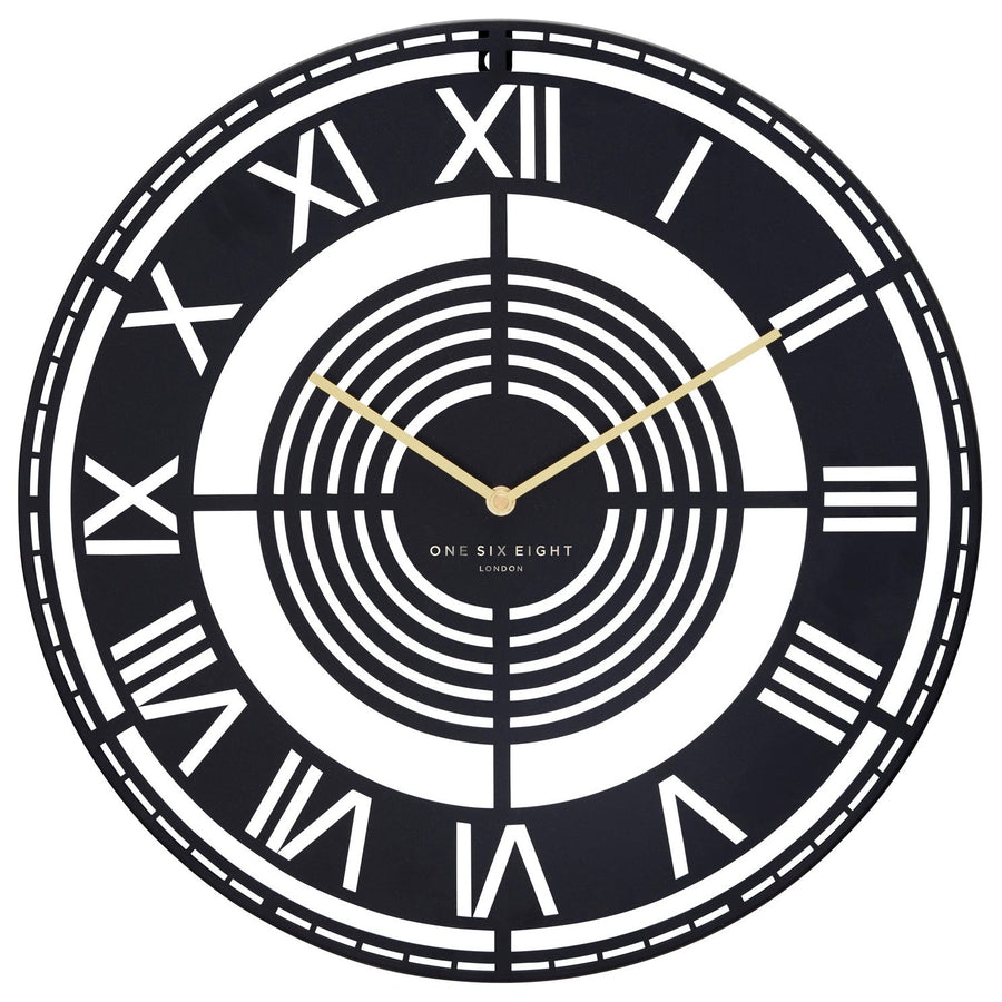 One Six Eight London Boston Retro Laser Cut Metal Wall Clock 45cm 23204 1