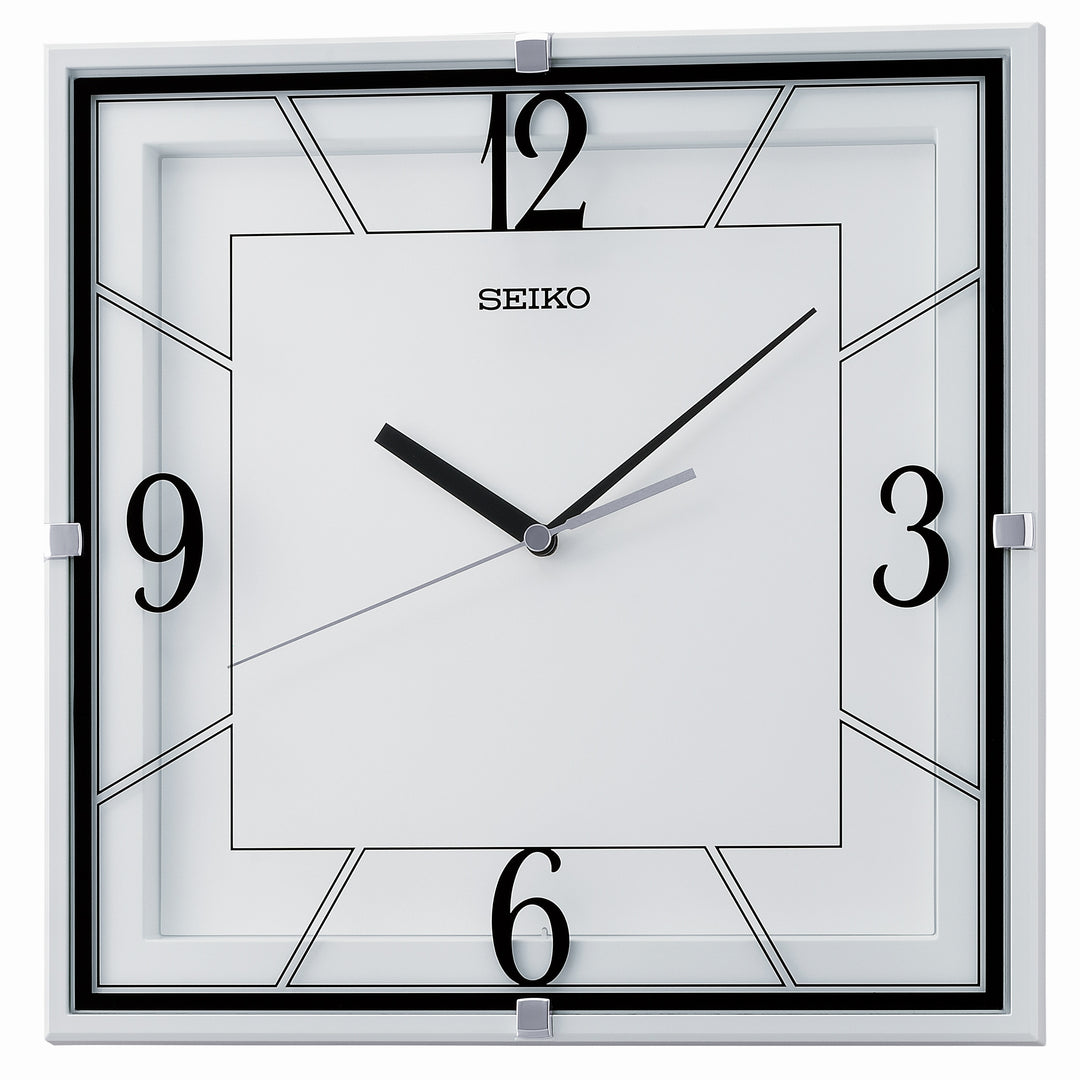 Seiko Clark Square Wall Clock White 30cm QXA821-W 1