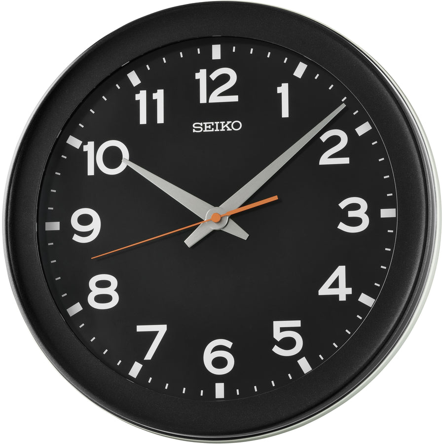 Seiko Metro Modern Office Wall Clock Black White 37cm QXA835-K 1