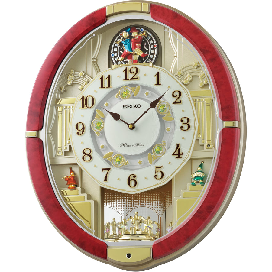Seiko Penelope Melodies In Motion Musical Wall Clock 47cm QXM612-R 1