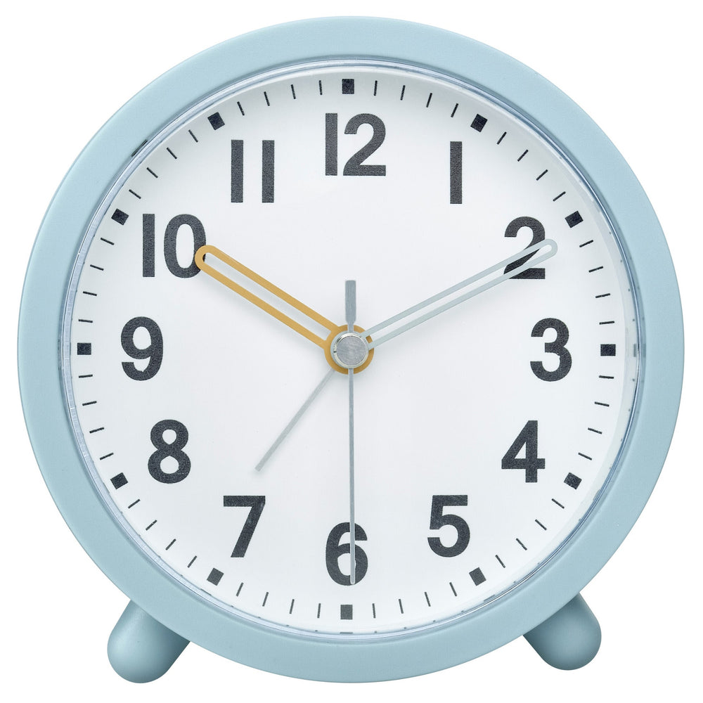 TFA Germany Asher Analog Round Modern Alarm Clock Light Blue 11cm 60.1043.20 2
