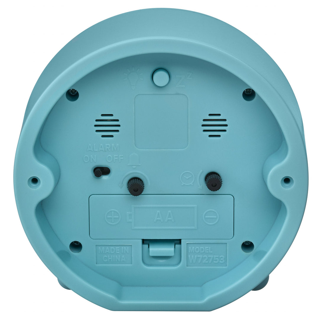 TFA Germany Asher Analog Round Modern Alarm Clock Light Blue 11cm 60.1043.20 4