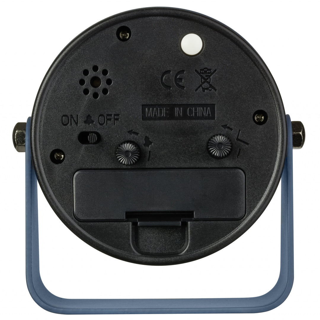 TFA Germany Azure Analog Rotating Stand Metal Alarm Clock Blue 10cm 60.1042.06 4