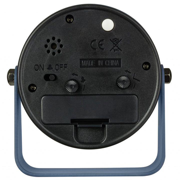 TFA Germany Azure Analog Rotating Stand Metal Alarm Clock Blue 10cm 60.1042.06 4