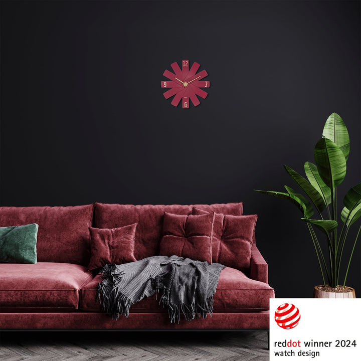 TFA Germany Clock In The Box Plug In Designer Wall Clock Red 40cm 60.3020.05 7