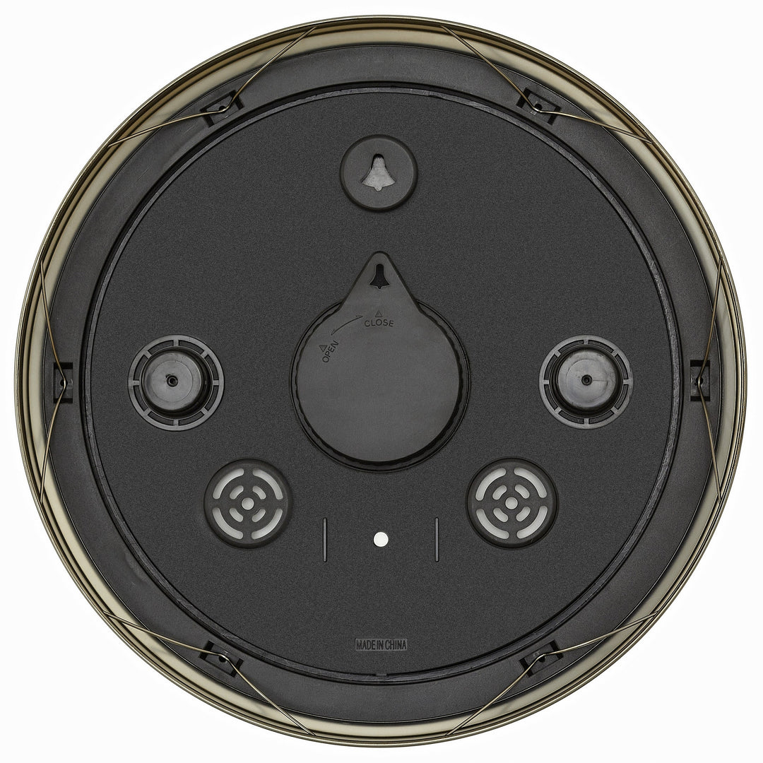 TFA Germany Foley Metal Outdoor Splashproof Wall Clock Dark Brown 39cm 60.3066.53 4