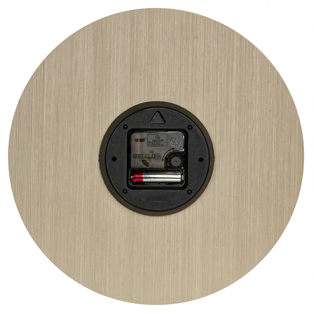 TFA Germany Maylin Wooden 3D Embossed Numerals Wall Clock Light Brown 30cm 60.3072.01 5