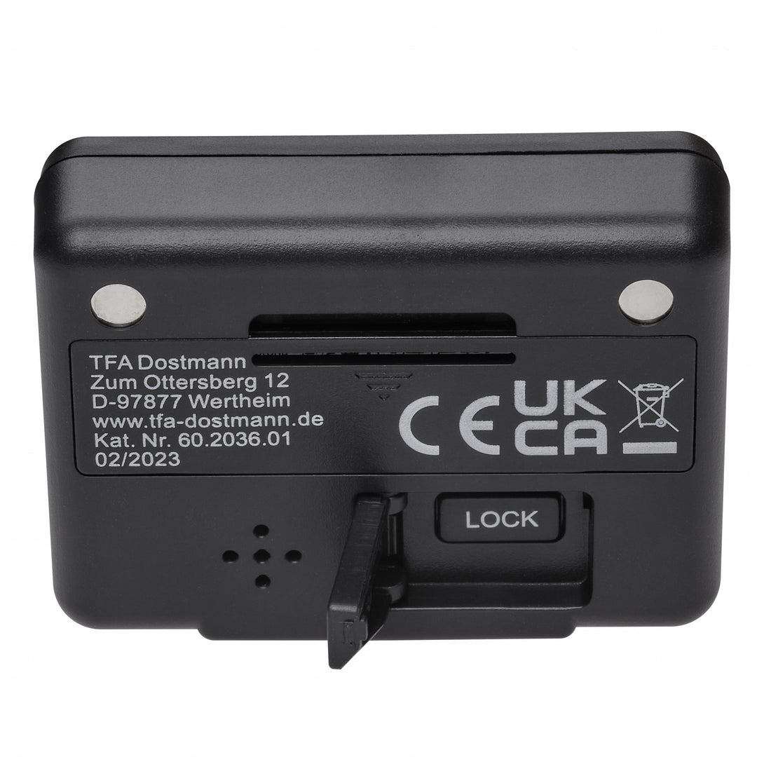 TFA New Tiny Digital Alarm Clock with Timer and Stopwatch Black 6cm 60.2036.01  5