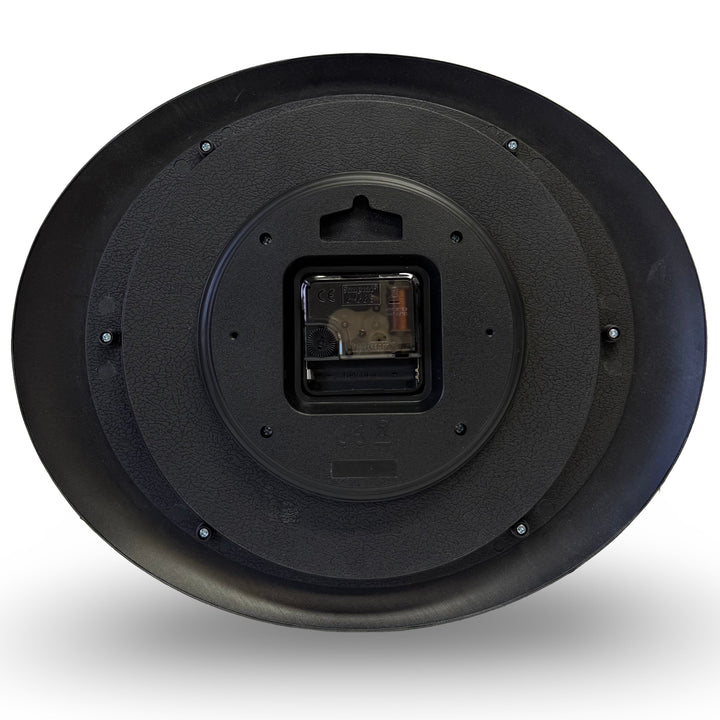 Victory Glynis Oval Bold Contoured Wall Clock Black 34cm CWH-6596BK 5