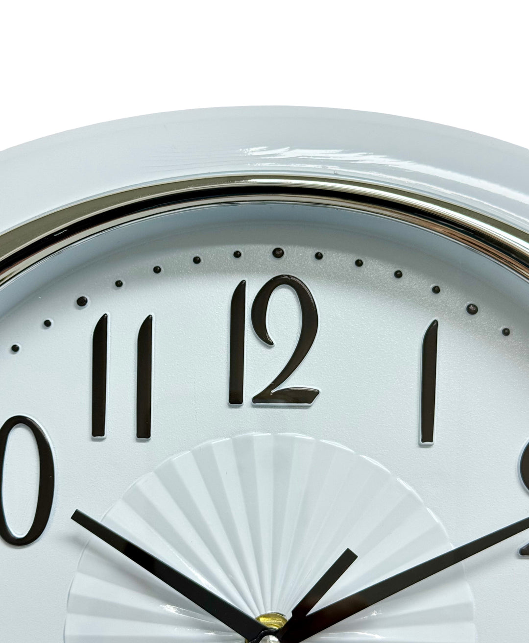 Victory Glynis Oval Bold Contoured Wall Clock White 34cm CWH-6596WT 4