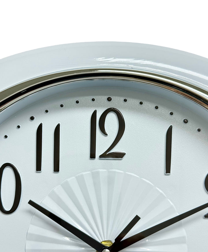 Victory Glynis Oval Bold Contoured Wall Clock White 34cm CWH-6596WT 4