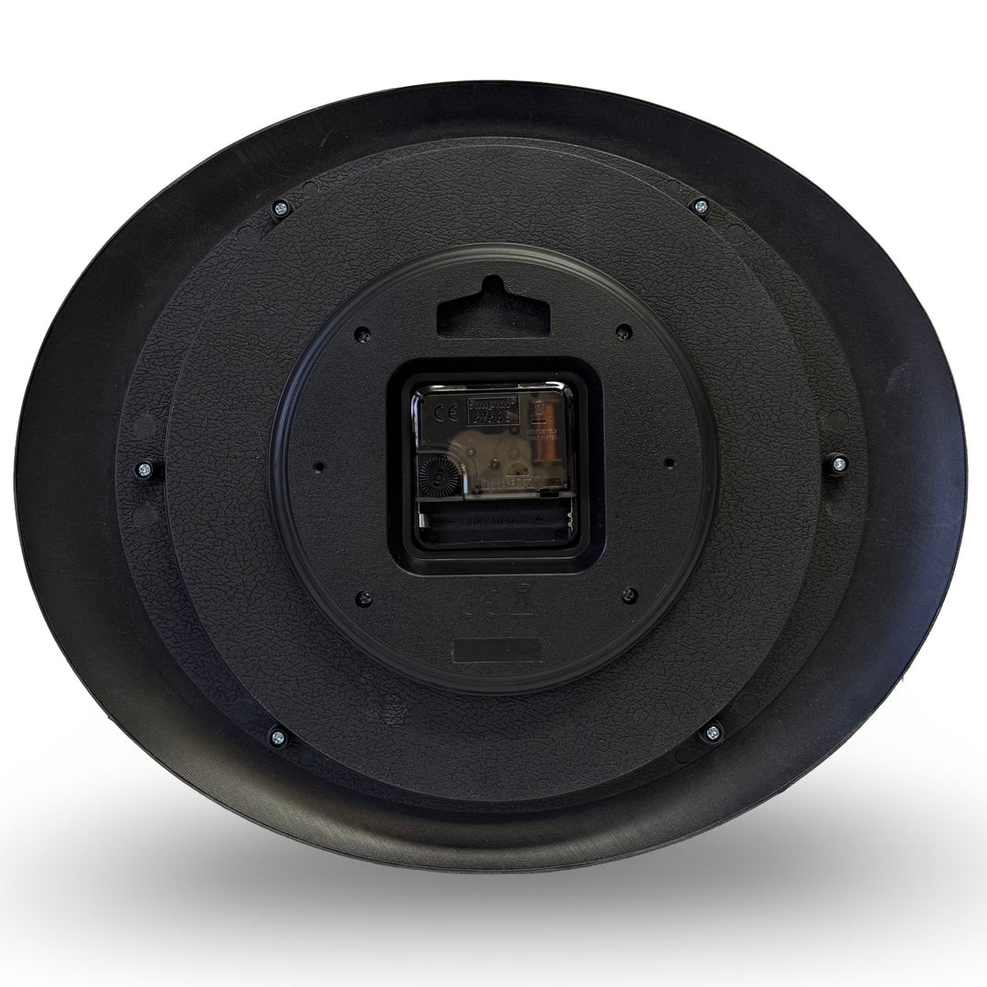 Victory Glynis Oval Bold Contoured Wall Clock White 34cm CWH-6596WT 5