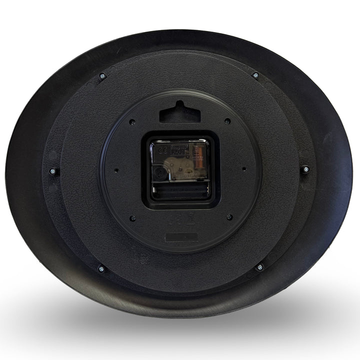 Victory Glynis Oval Bold Contoured Wall Clock White 34cm CWH-6596WT 5