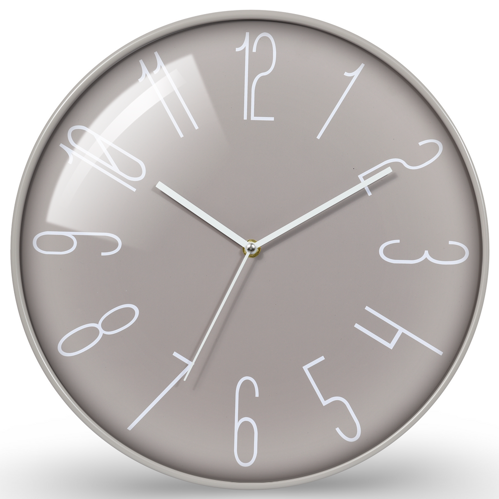 Victory Janet Convex Glass Modern Wall Clock Grey 35cm CWH 6068GY 1