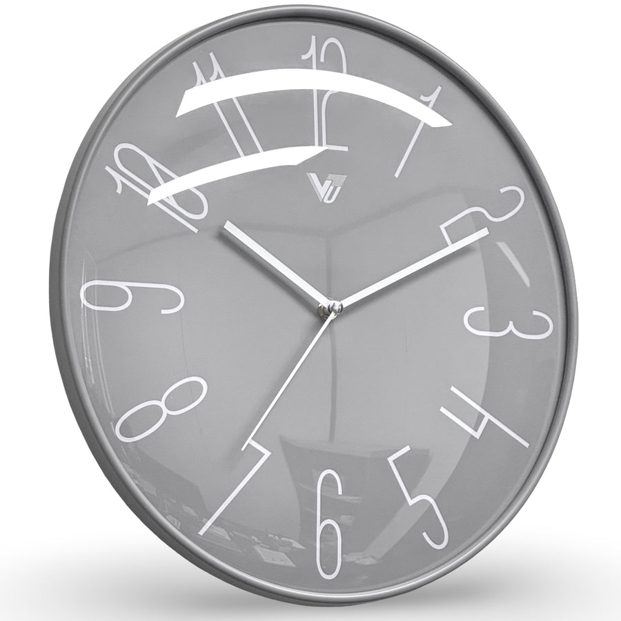 Victory Janet Convex Glass Modern Wall Clock Grey 35cm CWH 6068GY 2