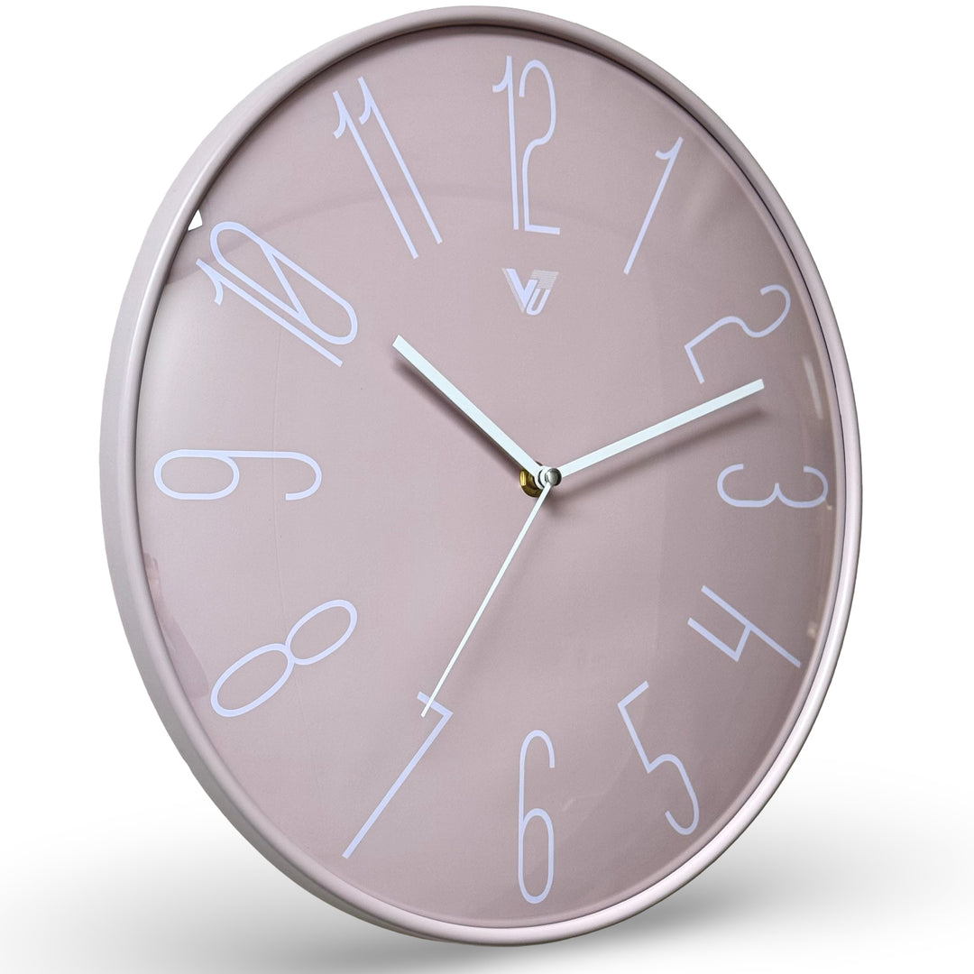 Victory Janet Convex Glass Modern Wall Clock Pink 35cm CWH-6068PK 1