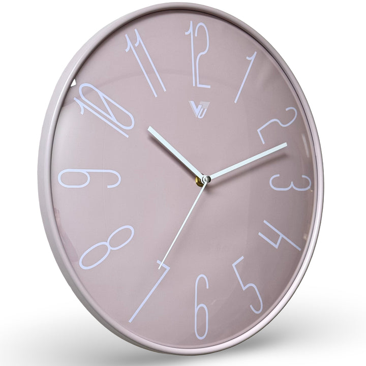 Victory Janet Convex Glass Modern Wall Clock Pink 35cm CWH-6068PK 1