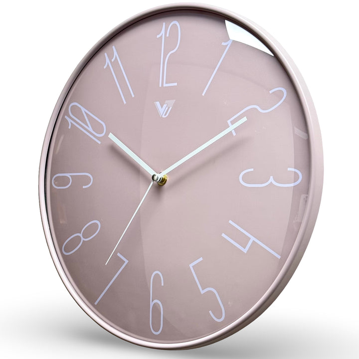 Victory Janet Convex Glass Modern Wall Clock Pink 35cm CWH-6068PK 3