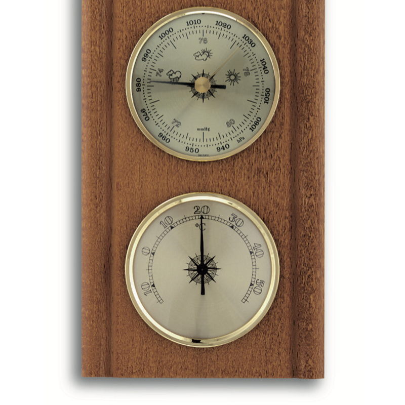 TFA Upright Weather Station Oak Brown 27cm Bottom 20.1002.01