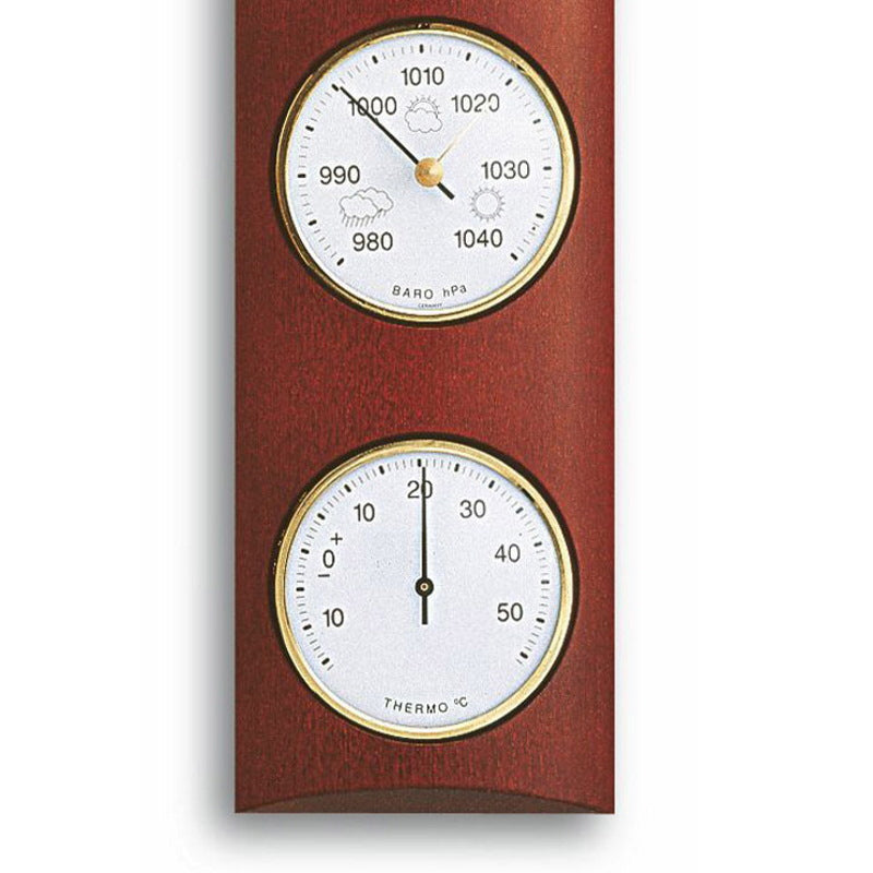TFA Germany Gordon Analogue Solid Wood Weather Station Mahogany 35cm 20.1028.04 Bottom