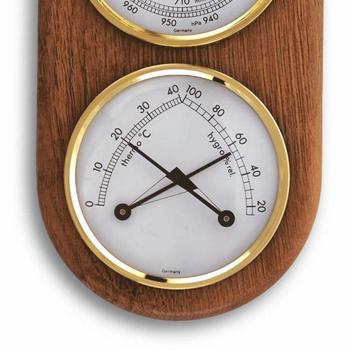 TFA 3 in 1 Weather Station Solid Oak Finish 17cm 20.1051 Bottom