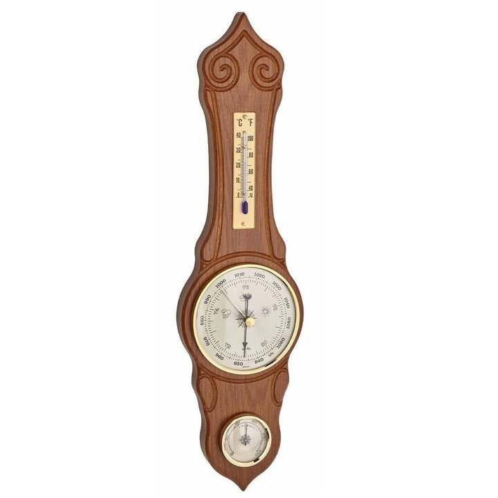 TFA Sheraton Rustic Weather Station, Solid Oak Finish, 42cm