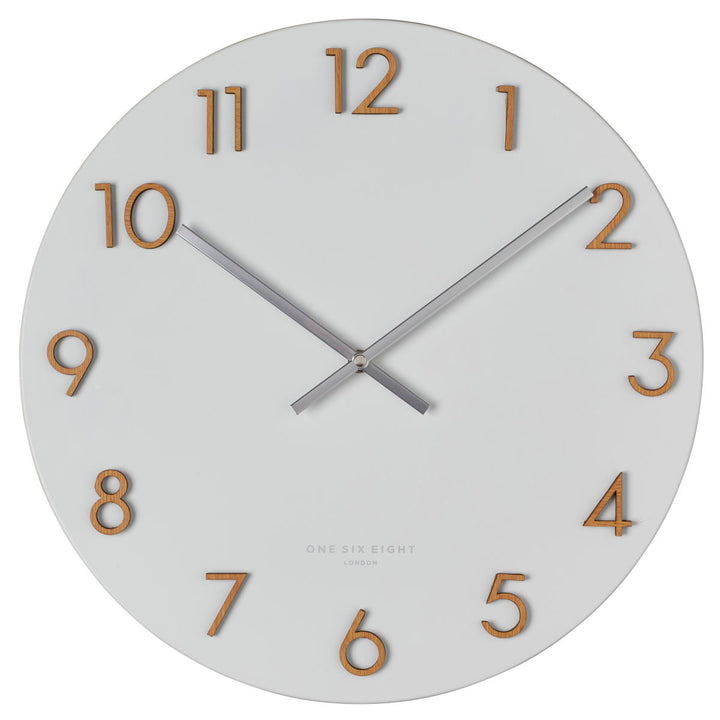 One Six Eight London Katelyn Wall Clock, White, 60cm