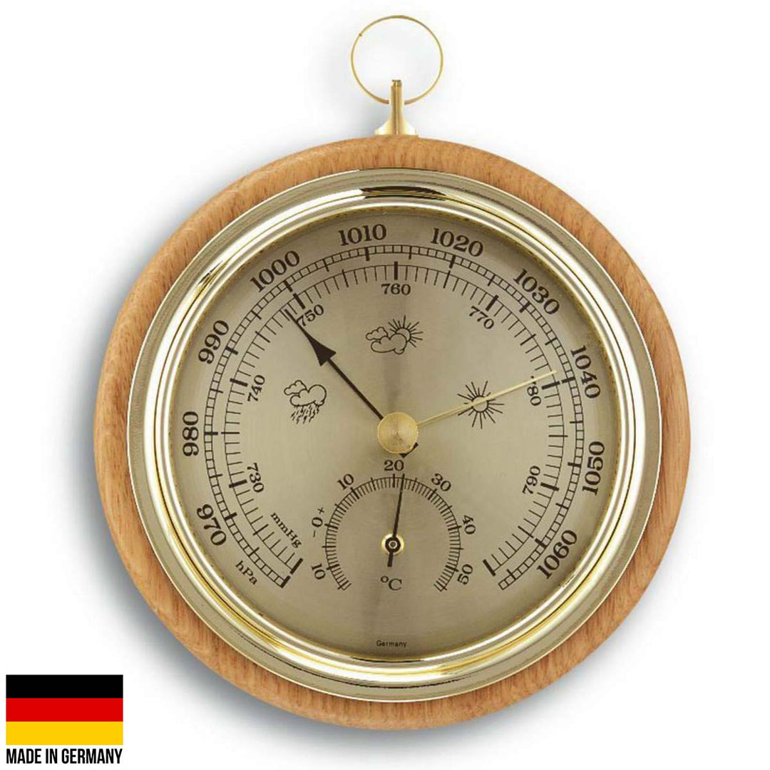 TFA FOB Weather Station Beech Wood Finish 13cm 45.1000.05 Front