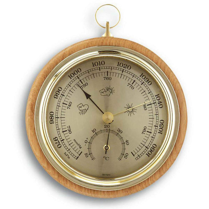 TFA FOB Weather Station, Beech Wood Finish, 13cm