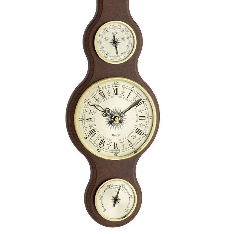 TFA Sheraton Analog Clock Weather Station Mahogany Finish 60cm 45.3004.044 Bottom