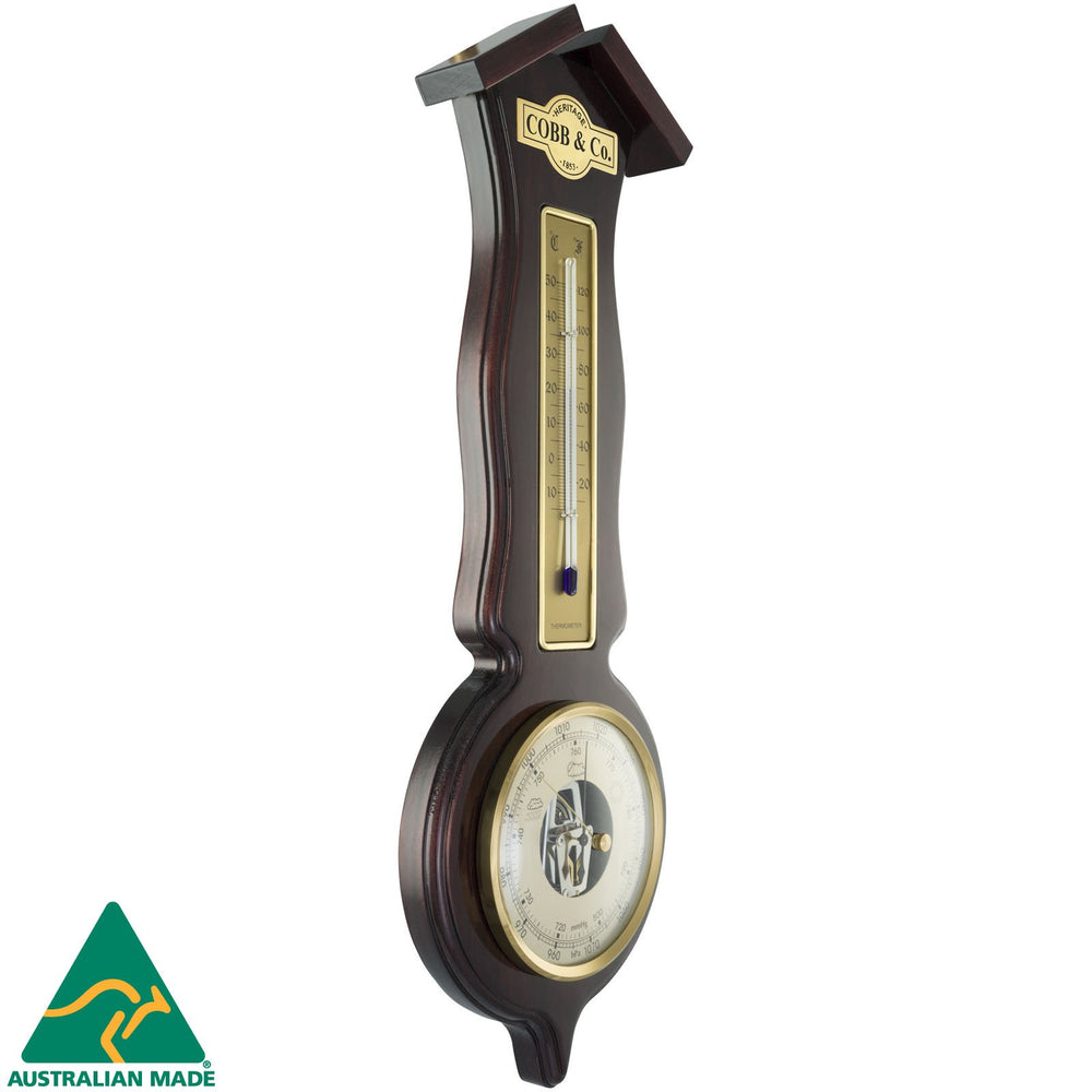 COBB Co Heritage Roof Style Weather Station Gloss Mahogany 50cm 66141 2