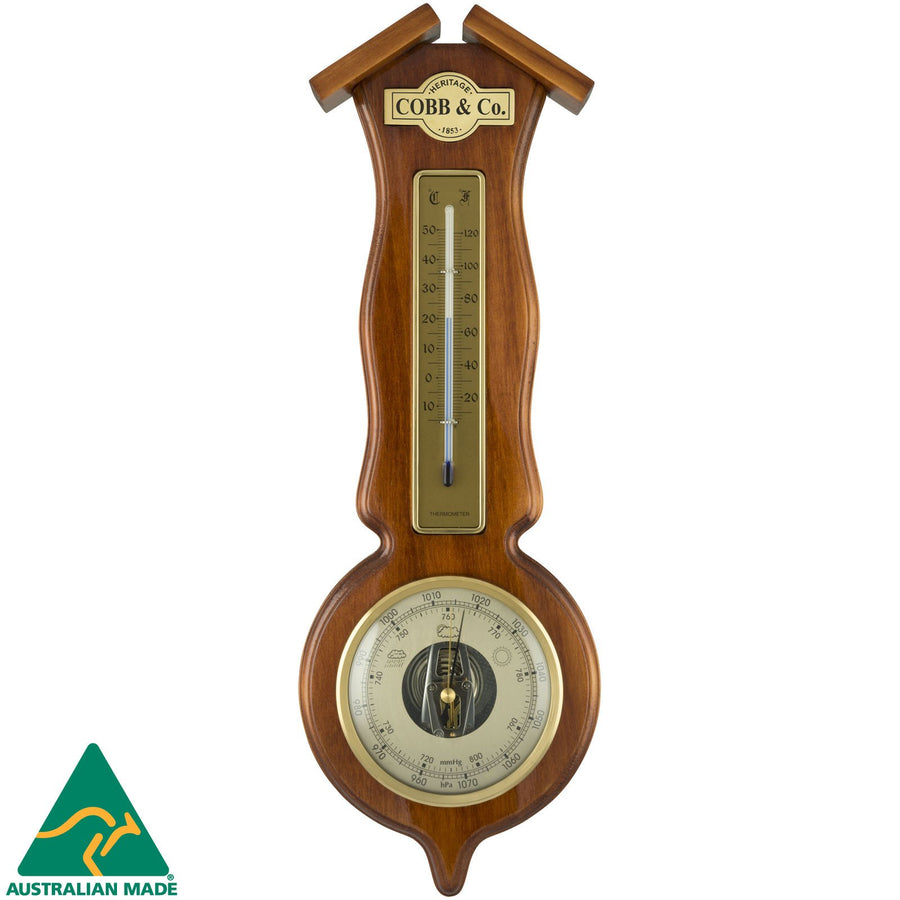 COBB Co Heritage Roof Style Weather Station Gloss Oak 50cm 66140 1