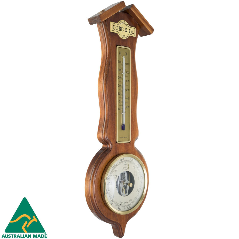 COBB Co Heritage Roof Style Weather Station Gloss Oak 50cm 66140 2