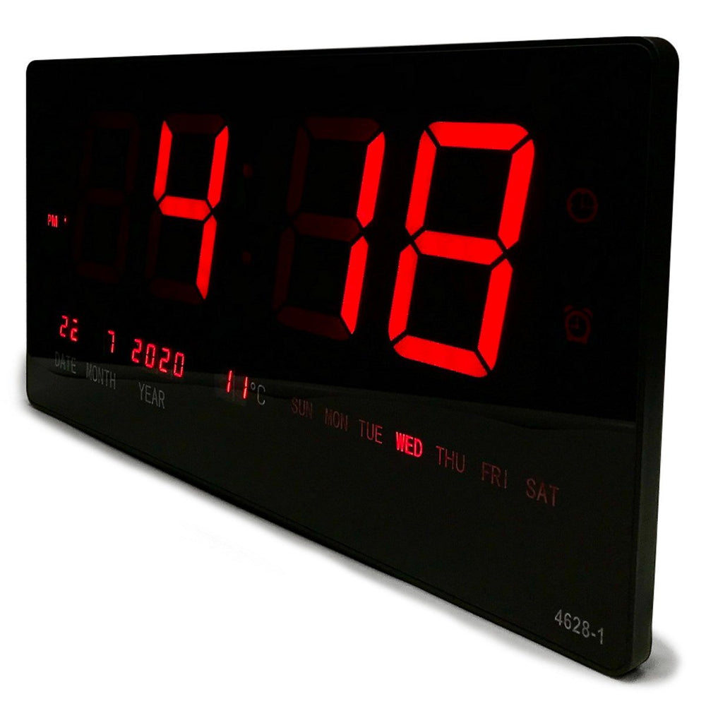Checkmate Belton Mains Powered LED Calendar Temp Wall Clock 46cm CTL-4628 3