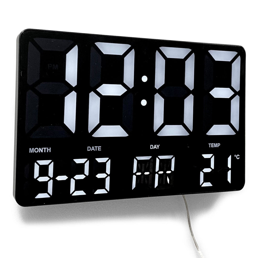 Checkmate Remy White LED USB Powered Wall and Desk Clock 25cm VGW-717 2