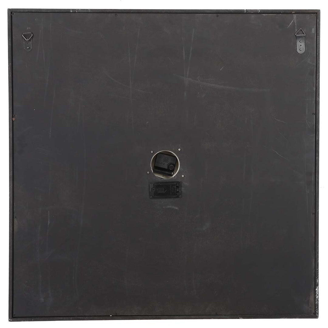 Chilli Decor Ahura Persian Square Mirrored Metal Moving Gears Wall Clock 82cm TQ-Y633 5