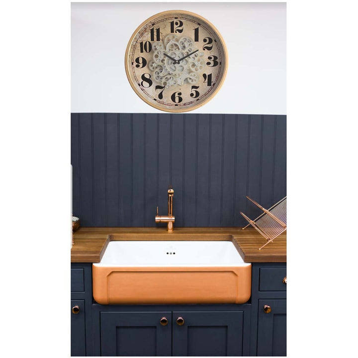 Chilli Decor Henri Modern Industrial Gold Wash Metal Moving Gears Wall Clock 47cm TQ-Y618 10