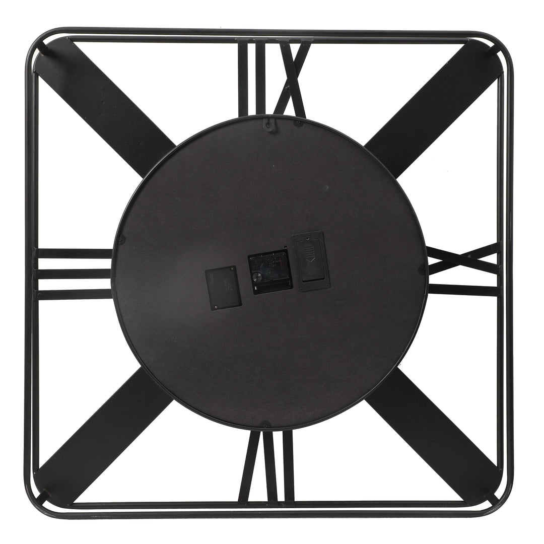 Chilli Decor Square Trafalgar Metal Moving Gears Wall Clock 71cm TQ-E01 5