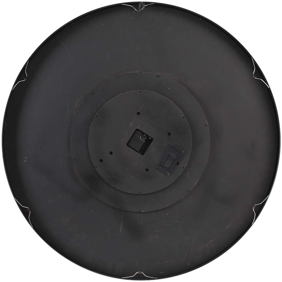 Chilli Decor Trademark Stamped Green Grey Metal Moving Gears Wall Clock 80cm TQ-Y676 5