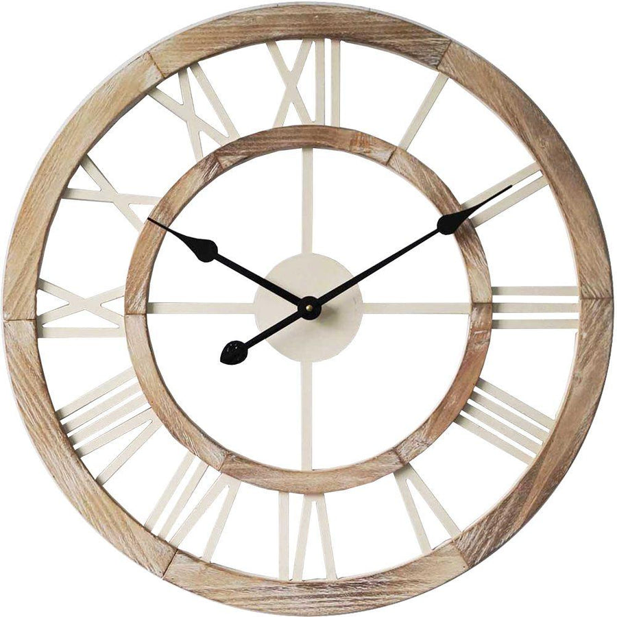 Hamptons Double Frame Floating Wall Clock 60cm 11706CLK Front