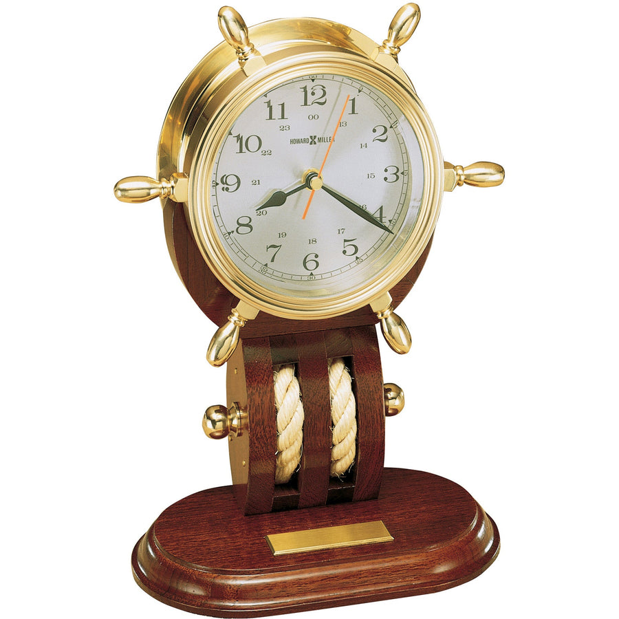 Howard Miller Britannia Desk Clock Brass Mahogany 32cm 613467 1
